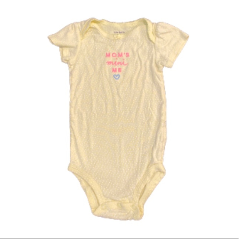 3/$25 | Carter's | Cute Yellow Mom's Mini Me Bodysuit Size 12m